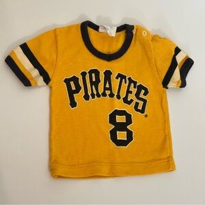 Vintage Willie Stargell #8 Pittsburgh Pirates 9 Month Jersey Snap Shirt 60s 70s